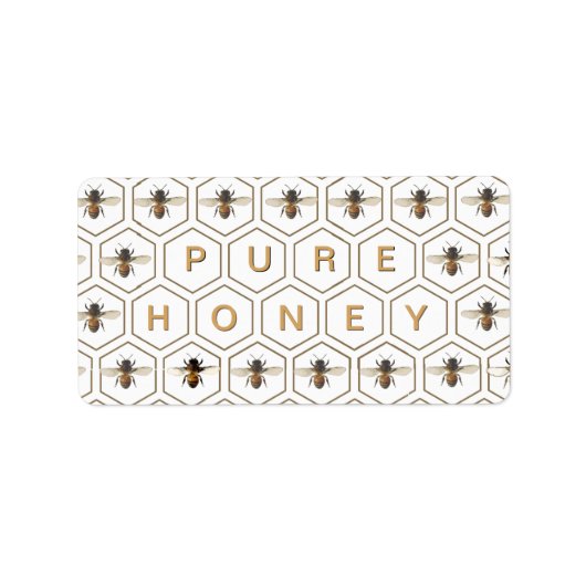 Honigwabenkolben oder Honigstix-Bee-Mini-Etikett Adressaufkleber (Vorne)