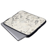Honigwabenkörper und graue Blume Notebook-Gehäuse Laptopschutzhülle (Vorne Knopf)