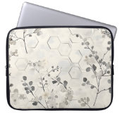 Honigwabenkörper und graue Blume Notebook-Gehäuse Laptopschutzhülle (Vorderseite)