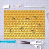 Honigwabenkraub und fliegende Honigbienen Seidenpapier (Handwerk)