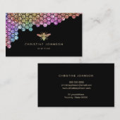 Honigwabenkrauben Imitate Regenbogenbiene auf Glit Visitenkarte (Vorne/Hinten)