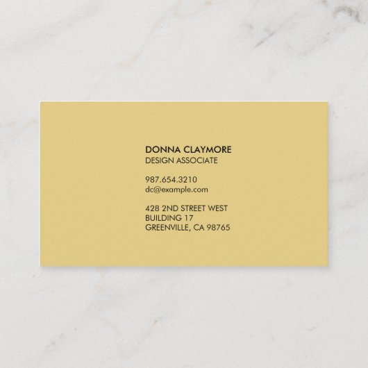 Honigwabenkraut Bernstein Gold Designer Visitenkarte (Rückseite)