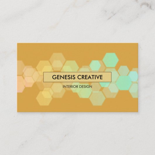 Honigwabenkraut Bernstein Gold Designer Visitenkarte (Vorderseite)