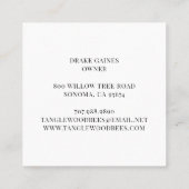 Honigwabenkraut-Bienenhalter-Apiary-Visitenkarte Quadratische Visitenkarte (Rückseite)