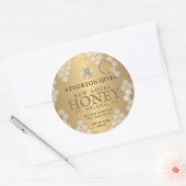 Honigwabenkraut Heraldic Bee Runder Aufkleber (Umschlag)