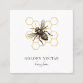 Honigwabenkraut Honeybee Imker Apiary Quadratische Visitenkarte (Vorderseite)