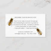 Honigwabenkraut mit Honigbienen Visitenkarte (Rückseite)