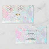 Honigwabenlogo auf abstraktem Hintergrund Visitenkarte (Vorne/Hinten)