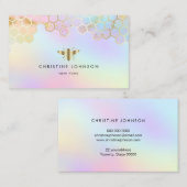Honigwabenlogo auf pastellfarbenem Hintergrund Visitenkarte (Vorne/Hinten)