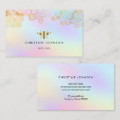 Honigwabenlogo auf pastellfarbenem Hintergrund  Visitenkarte (Vorne/Hinten)
