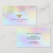 Honigwabenlogo Imitate Glitzer Visitenkarte (Vorne/Hinten)