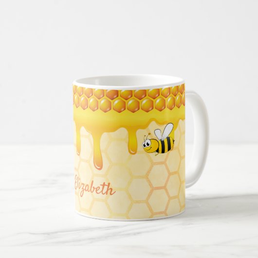 Honigwabenmuster, Honigtropfname Kaffeetasse (VorderseiteRechts)