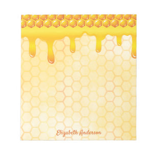 Honigwabenmuster, Honigtropfname Notizblock