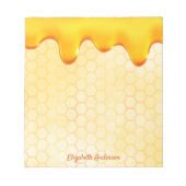 Honigwabenmuster, Honigtropfname Notizblock (Vorderseite)