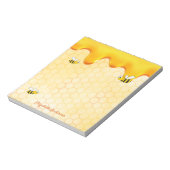 Honigwabenmuster, Honigtropfname Notizblock (Rotiert)