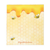 Honigwabenmuster, Honigtropfname Notizblock (Vorderseite)