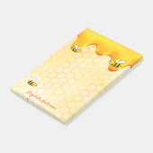 Honigwabenmuster, Honigtropfname Post-it Klebezettel (angewinkelt)