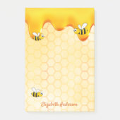 Honigwabenmuster, Honigtropfname Post-it Klebezettel (Vorderseite)