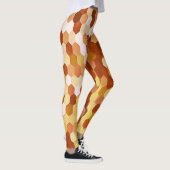 Honigwabenmuster in den Farben Mehl und Honig. Leggings (Rechts)