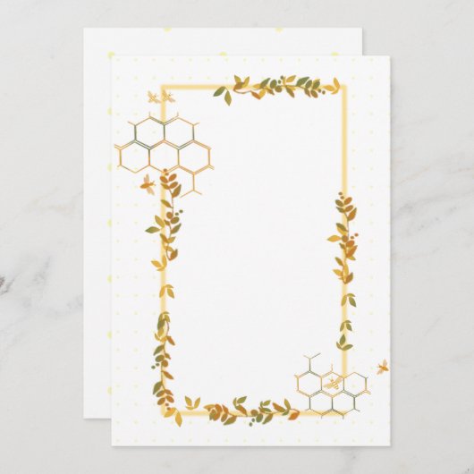 Honigwabenpapier und Gerahmtes Bienenpapier (Vorne/Hinten)