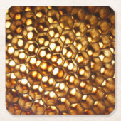 Honigwabenpapier, Untersetzer für Imker, (Vorderseite)