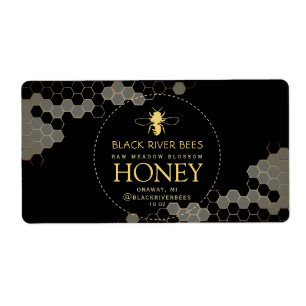 Honigwabenrübe-Honigetikett