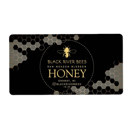 Honigwabenrübe-Honigetikett (Vorne)