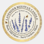 Honigwabenrüben-Lavendel Runder Aufkleber (Vorderseite)