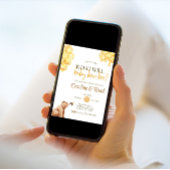 Honigwabenschaum, was Baby Bee Baby Shower tragen Einladung