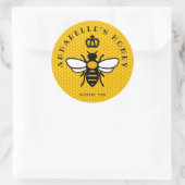 Honigwabensiegel personalisieren runder aufkleber (Tasche)