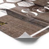 Honigwabensignatur Hochzeitsbuchholz Poster (Ecke)