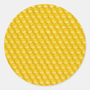 Honigwabenvorlage für Bienen Runder Aufkleber
