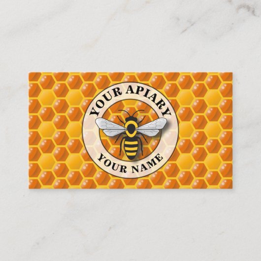 Honigwabenvorlage Visitenkarte (Vorderseite)