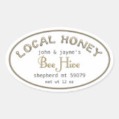 Honigweineeper Ovaler Aufkleber (Vorderseite)