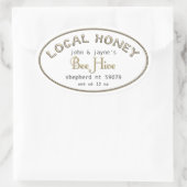 Honigweineeper Ovaler Aufkleber (Tasche)