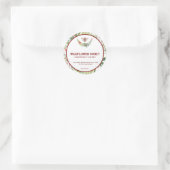 Honigweinetikett Runder Aufkleber (Tasche)