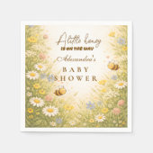Honigwiese Baby Shower mit Wildblumen Serviette (Vorderseite)