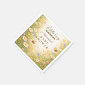 Honigwiese Baby Shower mit Wildblumen Serviette (Ecke)