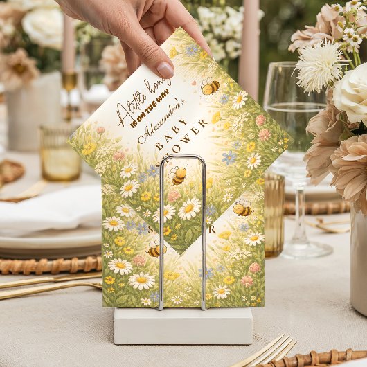 Honigwiese Baby Shower mit Wildblumen Serviette