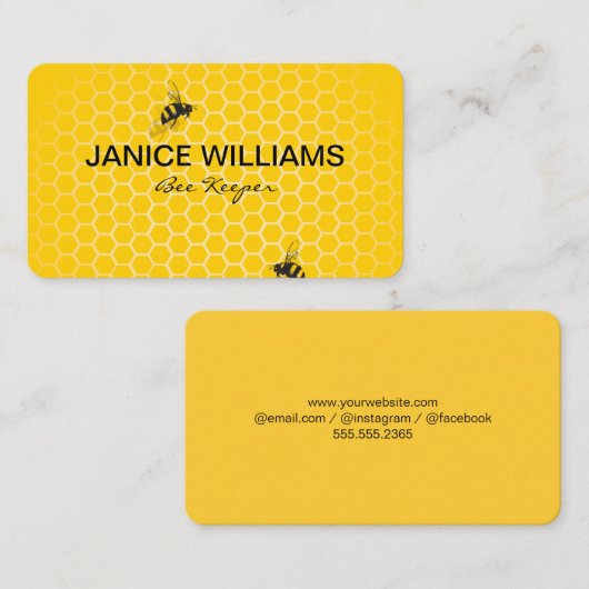 Honigwüstenhalter Visitenkarte (Vorne/Hinten)