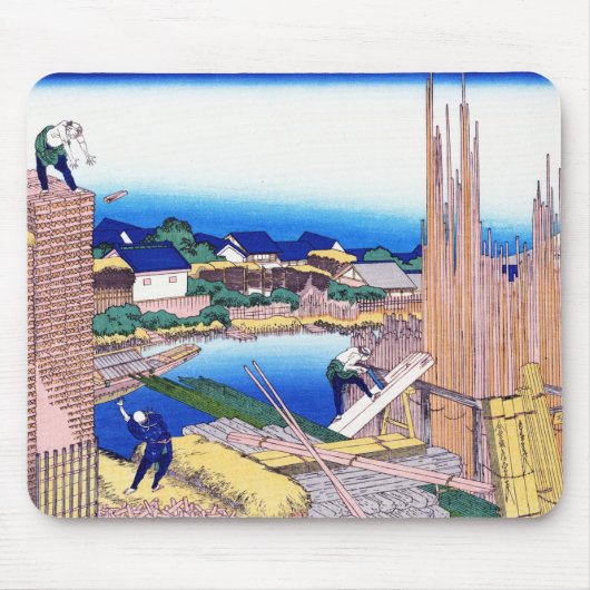 Honjo Tatekawa, der Holzberg von Honjo Hokusai Mousepad (Vorne)
