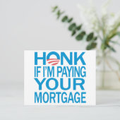 Honk AntiObama Postkarte (Stehend Vorderseite)