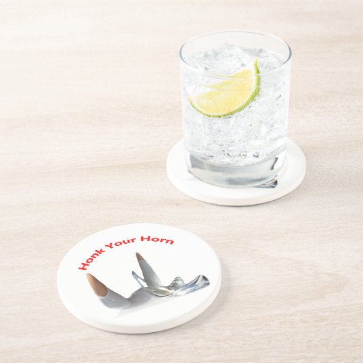 Honk Deine Horn-Untersetzer Sandstein Untersetzer (Seite)