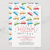 HONK! Fahren mit dem Auto Kinderdusche Einladung (Vorne/Hinten)