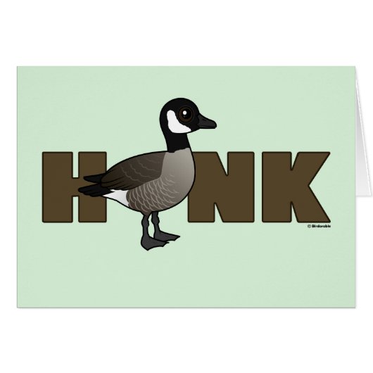 HONK Funny Canada Goose Grußkarte (Vorderseite (Horizontal))