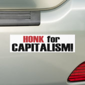 Honk für Kapitalismus! Autoaufkleber (Auf Auto)