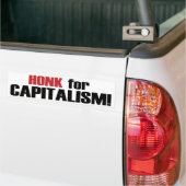 Honk für Kapitalismus! Autoaufkleber (Auf Lkw)