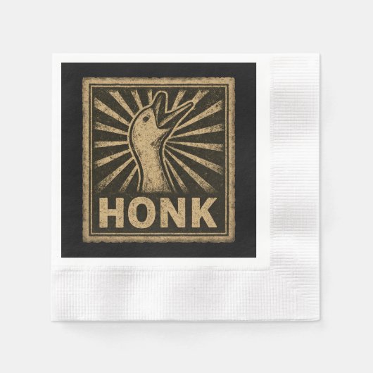 Honk Gans Lustige Ente Huhn Meme Serviette (Vorderseite)