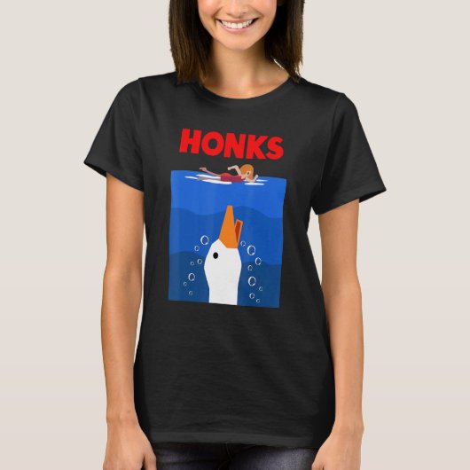 Honk Goose  Duck chicken meme Idea T-Shirt (Vorderseite)