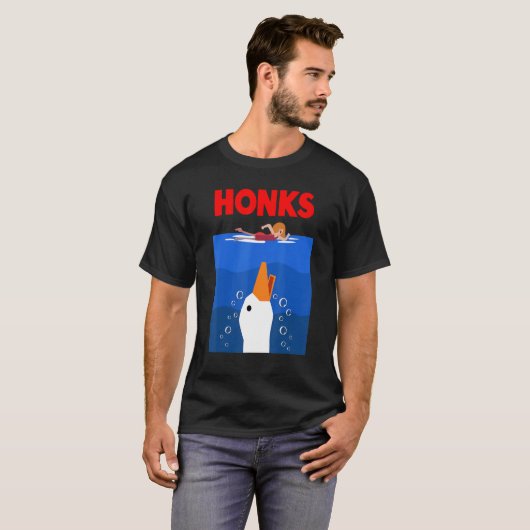 Honk Goose Duck chicken meme Idea T-Shirt (Vorne ganz)